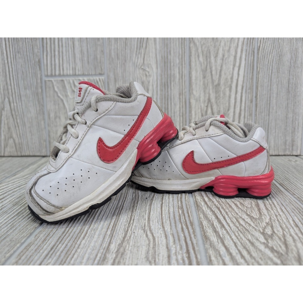 Nike Shox Sneakers Toddler Girls Size 7 Pink White Retro Y2K Shoes Cushion